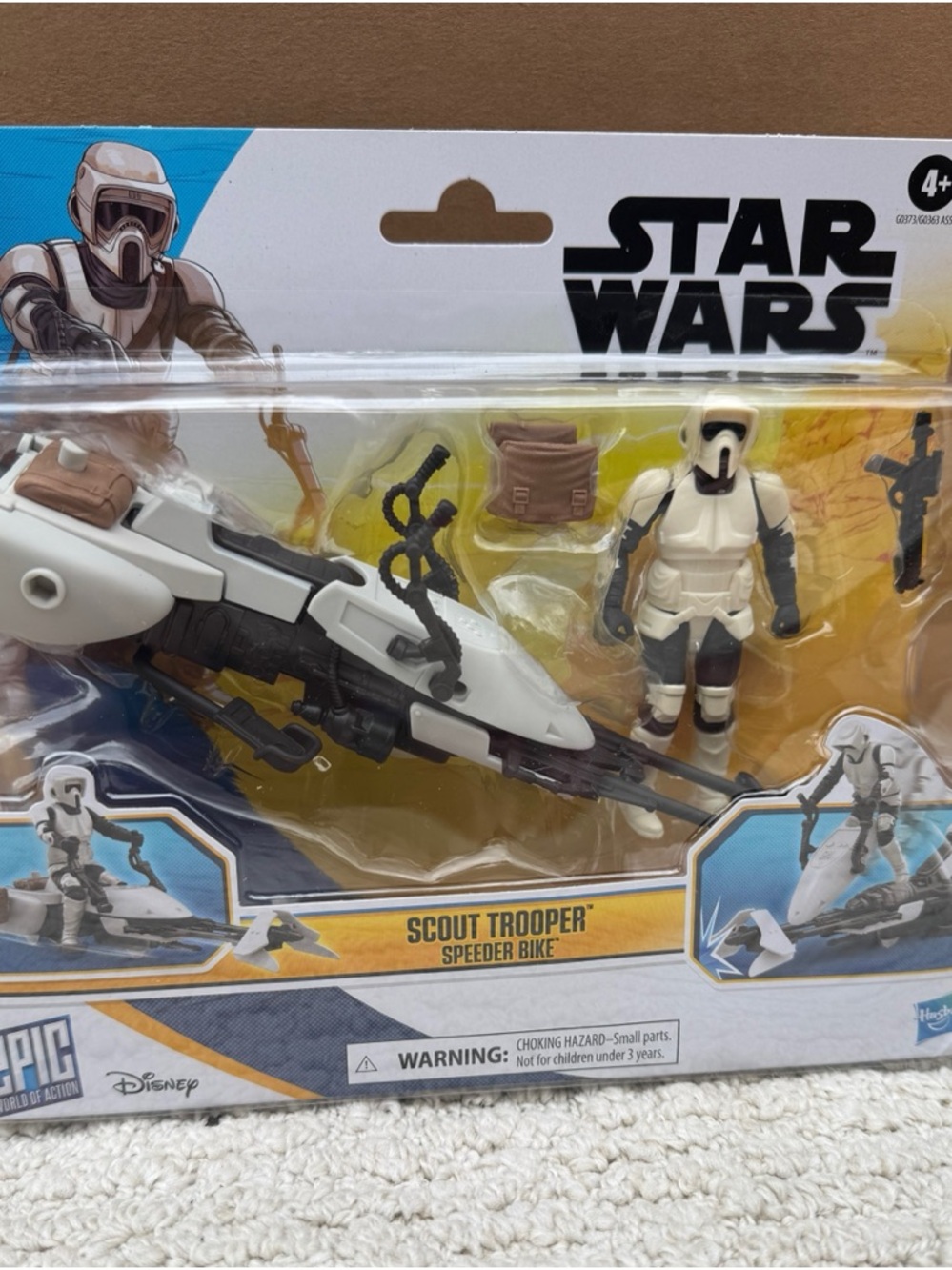 Star Wars Scout Trooper Speeder Bike Toy - White, Black, Tan